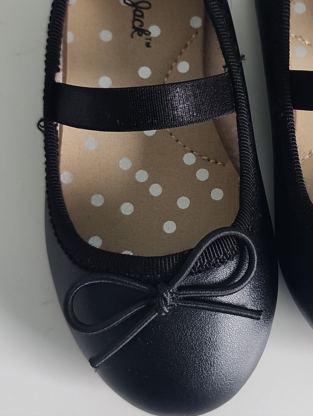 Cat & Jack Black Girls' Bow Mary Jane Flats